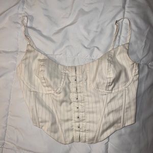 Kendall and Kylie, corset top.